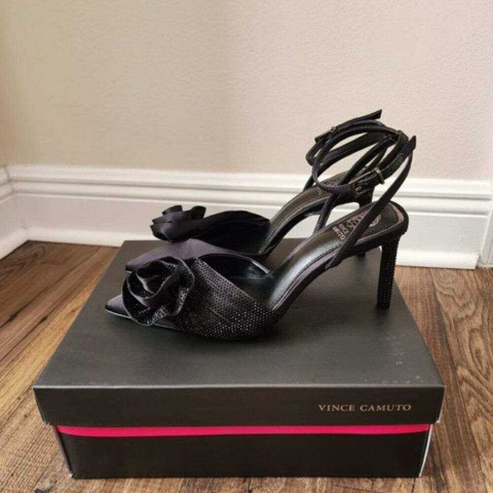 Black Dress Heel Shoes Size 8.5 - Picture 2 of 8